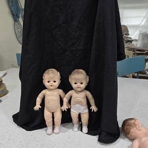Adorable Twin Baby Dolls with Cream Shoes